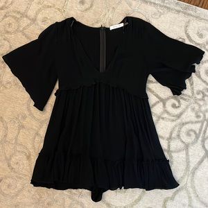 Black romper dress